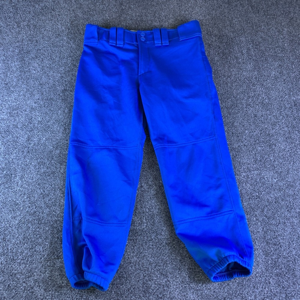 Mizuno Belted Softball Pant Womens 28x21.5 Royal Blue Performance Tapered Leg
